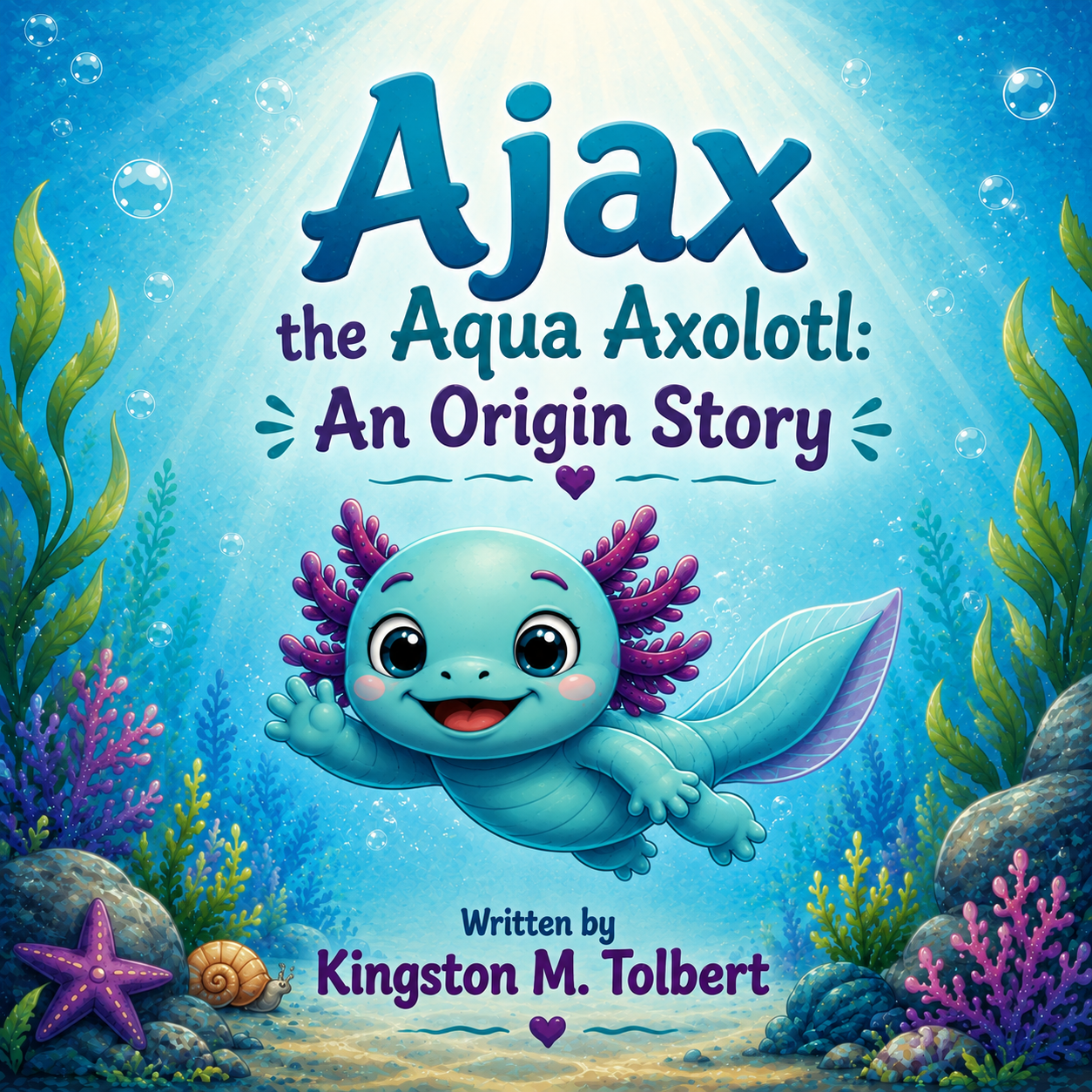 Ajax the Aqua Axolotl: An Origin Story — square book cover